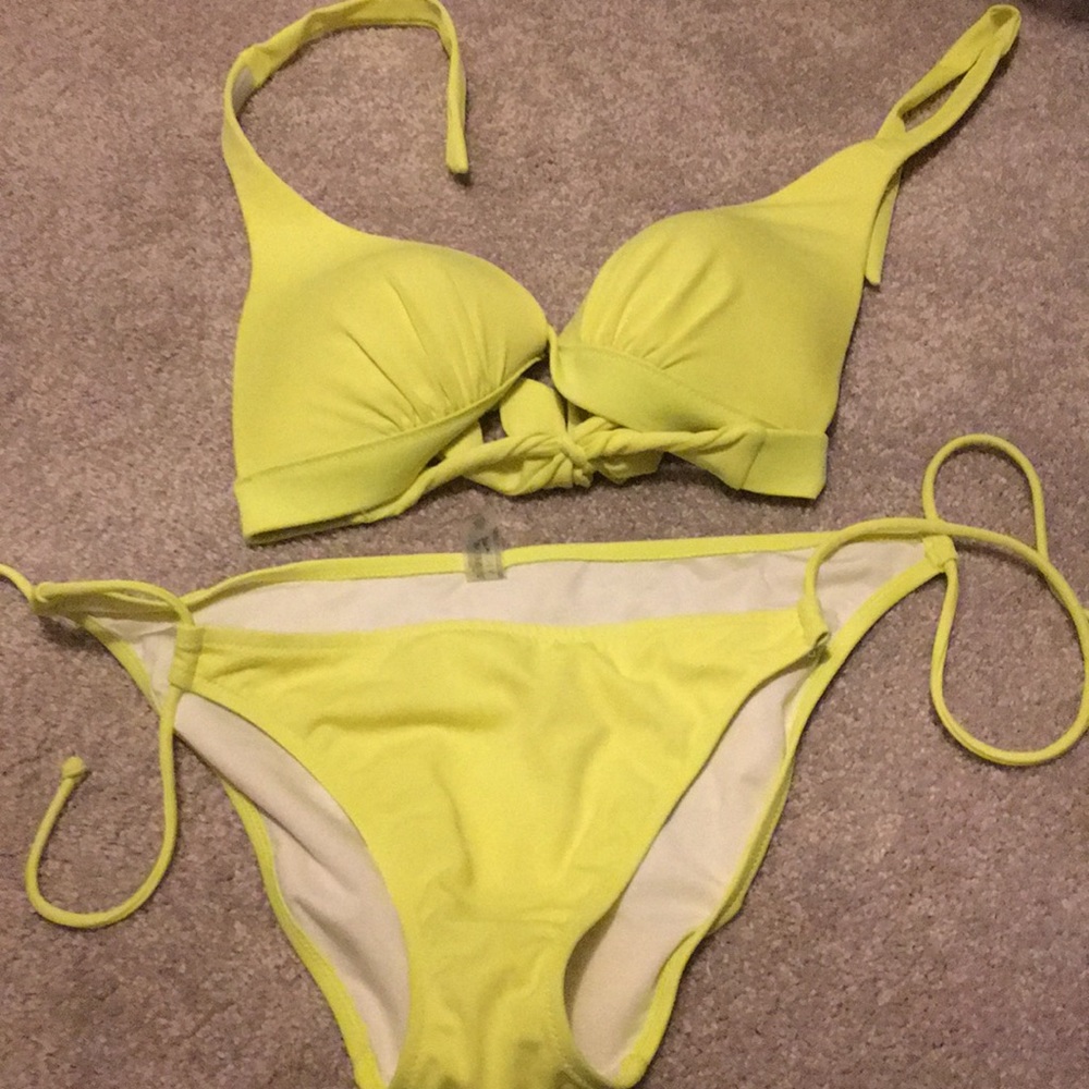Victoria’s Secret Neon yellow bikini - size L